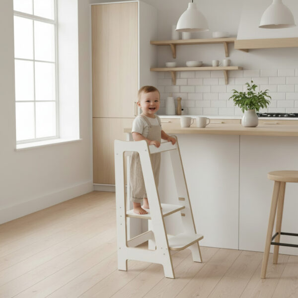 Küchen-Lernturm für Kinder – CE-zertifiziert, höhenverstellbar, kostenloser Versand