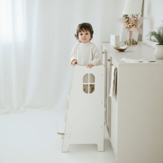 Küchen-Lernturm aus Holz – CE-zertifiziert, höhenverstellbar, kostenloser Versand