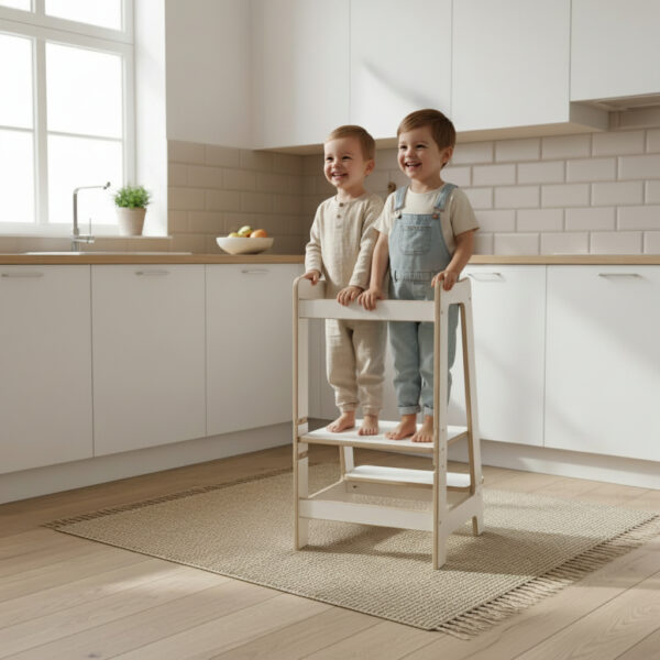 Lernturm aus Holz für Kinder – Sicherer Lernstuhl und Tritthocker für Kleinkinder